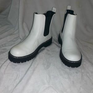 white combat boots